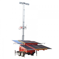 Mobile Solar Light Telescopic Mast Tower Trailer