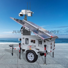 Trailer-mounted Solar CCTV Tower With LED Light