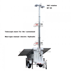 Trailer-mounted Solar Light Tower