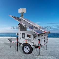 Trailer-mounted Solar Surveillance CCTV Tower