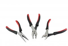 Spring Loaded 3pc Pliers Set: Combination 7", Cut 6", L/Nose 6"