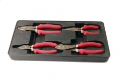 Profession 4pc Cr-Ni Steel (the best steel for pliers) Pliers: Combination 2x Diagnoal Cutter Long Nose with ABS Tray