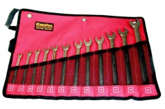 Cr-V Long Shank Series Combination Ring Open End Spanner Set:8pc,12pc,14pc,16pc,25pc