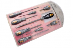 Professional 9pc Hexagonal Cr-V  Magnetic Tip Screwdriver Set:Flat Ph Stubby