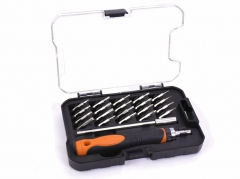 140mm Shank Length 22pc Precision Ratchet Screwdriver Set Deep Reach:Torx Phillips Hex Slotted