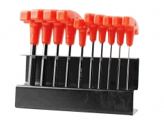 Expert Cr-V T Handle Hex Allen Key Hexagon 10pc Set:2-2.5-3-4-4.5-5-5.5-6-8-10mm