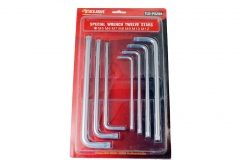 L Type 12PT Spline Torx Key Wrench Extra Long Length 7pc Set: M5/6/7/8//9/10/12