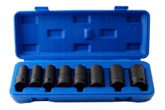 8pc 1/2" Dr. Cr-Mo Lug Nut Driver/Wheel Lock Remover Impact Socket Kit:17-27.5mm