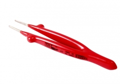 X-Steel 145mm VDE Insulated Electrician Tweezers 1000V Option:Straight/Bent