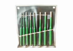 8pc 8"/200mmL Pin Punch Set with 10/12mm Shank:3,4,5,6,7,8,9,10mm