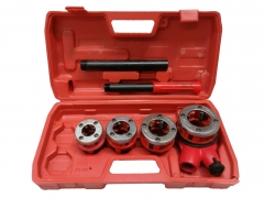 Ratchet Die Stock Pipe BSPT Threader Kit: 1/2"-1.1/4" 4pc/1/2"-2" 6pc