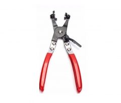 Ratchet Lock Cross Slotted Jaw Band Type Hose Clamp Pliers Auto Vehicle Tool