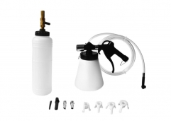 0.75L Brake Clutch Vacuum Pneumatic Bleeder Fluid Fill Bottle Kit & Adapters