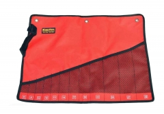 Canvas Tool Roll Pouch with Grid for Open & Ring Combination Spanner Display & Storage