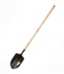 Tromontina 58" Steel Round Point Shovel Spade Hard Solid Wood Handle