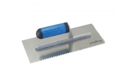 Stainless Steel Pro Flooring Plastering Trowel with V-Notch Teeth 280mmL x 125mmW