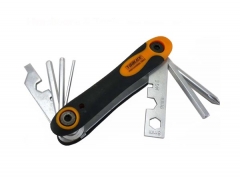 11-in-1 Bicycle Reparing Tool Kit Cr-V Hex Key Spanner Square Gauge Screwdriver