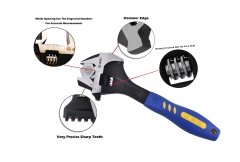 Cr-V 3-in-1 12"/300mm Multi-Function Wide Opening Adjust Pipe Hammering Wrench Construction Shifter