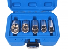 5pc 3/8" Dr. 6PT Elbow Connector Socket Set: 12mm, 14mm, 17mm, 19mm, 22mm