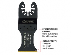 34*40mm Carbide Titanium Coating Teeth Plunge Cut Oscillating Multi Tool Saw Blade Thick Metal Hard Wood