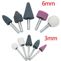 5/10/12/14pcs Mounted Stone Point Abrasive Grinding Wheel Bit Set with 3mm/6mm Shank