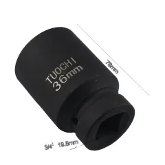 3/4" Dr. Cr-Mo 6PT 78mm Deep Impact Socket Metric Size: 17mm-58mm