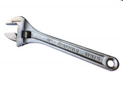 Sheffield S016910 10"/250mm Cr-V Steel Adjustable Wrench Shifter Max. 37mm Wide Open Jaw