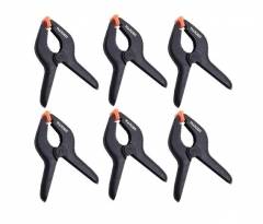 Spring Clamp 6 Pcs Set Nylon-Fiberglass Body Adjustable Clamp Jaws & Non-Slip Handle