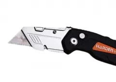 Harden 570332 170mm Foldable Utility Knife Quick Change Sliding Blade Aluminium Handle & Housing