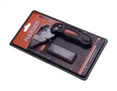 Harden 570332 170mm Foldable Utility Knife Quick Change Sliding Blade Aluminium Handle & Housing