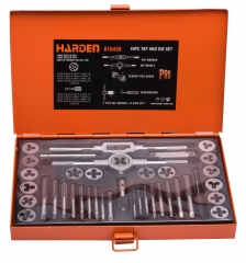 Harden 610459 40pc Metric Hand tap and Dies Set: M3-M12 Tap Die & Wrench
