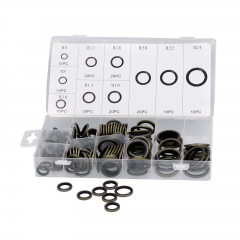 150pc Bonded Washer Metal Rubber Oil Drain Plug Gasket Fit Combined Sealing Ring Assortment Kits