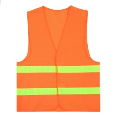 Hi Vis Safety Vest Reflective double Strips Work Jacket High Visibility
