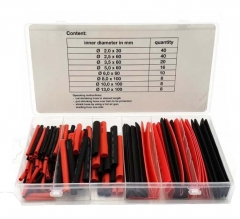 150pc Heat Shrink Tubing Assortment Red/Black Cable Insulation Sleeving Kit