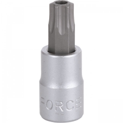 Force 1/4" Drive 32mmL Tamperproof Center Hole Torx Star Bit Socket Individual: T8H-T40H