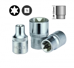 Force 3/8" Dr. Torx E Star Cr-V Socket Option:4-18mm