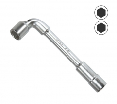 Force 753 6PT-6PT Angle Spanner L-Type Deep Recess Through Hole Tubular Socket Wrench