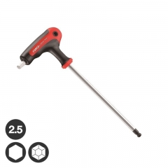 Force 765..G Extra Long L-Shape T Handle Hex Key with Ball Point Softgrip Wrench