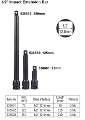 1/2" Dr. Cr-Mo Impact Socket Extension Bar Option:3"/5"/10"