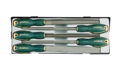 Force T5056 5pc 8"/200mmL File Set: Flat Round Half Round Square Tri-angle