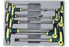 Force 51010T 10pc Star Torx Tamperproof Extra Long T Handle Ket Set: T10xT10H-T55xT55H