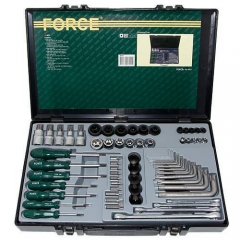 Force 4651 65pc 1/4" & 1/2" dr E-Star Female Torx Socket & Torx Bit L-Key Wrench