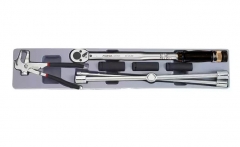 Force 50619 6pc Wheel Special Tools Set: 1/2" Dr. 40-210 Nm Lock Torque Wrench; Wheel Nut Wrench & Socket; Balance Pliers