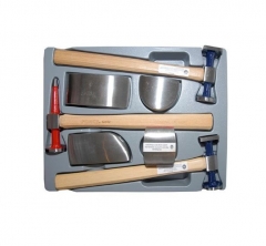 Force 50713 Super Heavy Duty 7pc Auto Body Dent Repair Kit Dolly Panel Beating Hickory Handle Hammer