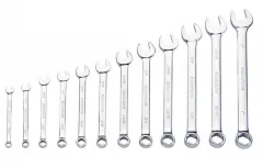 Carlyle Tool Extra Long Shank 6PT Combination Ring Open Spanner Imperial Individual