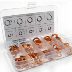 9 sizes 200pc Copper Washer Assortment Seal Ring Kit Sump Plug