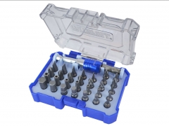 Faithfull UK 32pc S2 Steel Quick Change Bit Set: Hex Pozi Phillips Slot Star Tamperproof