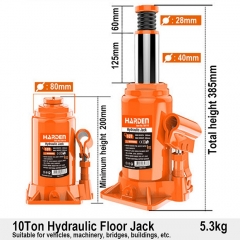 Heavy Duty 10T Manual Vertical Hydraulic Bottle Jack Construction Lifting