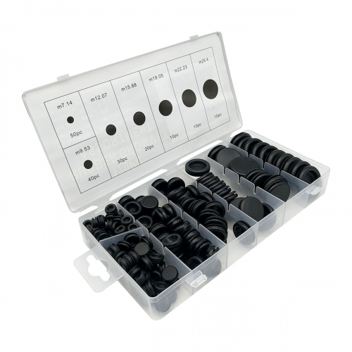 170pc 7 Sizes Rubber Grommet Electric Conductor Sealing Ring Assortment