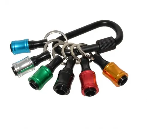 6pc 1/4" Hex Shank Screwdriver Bit Holder– Aluminum Quick Release Bits Extension